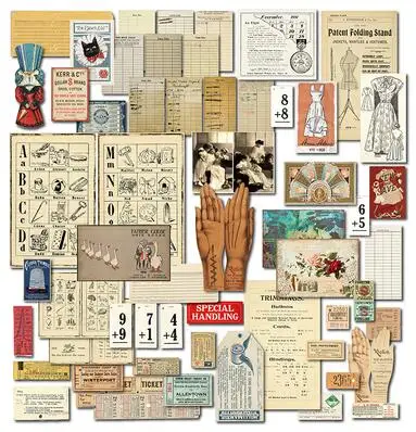 Наклейки в стиле ретро библиотеки смешанные декоративные наклейки Скрапбукинг