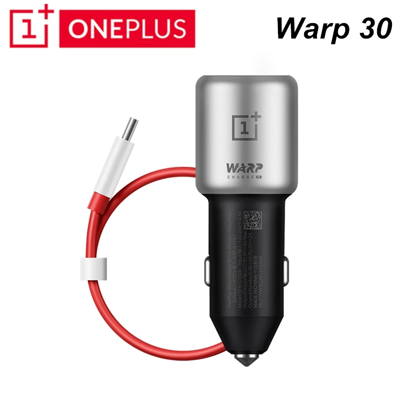 Оригинальное автомобильное зарядное устройство Oneplus Warp Charge 30 5 В 6A Max для 7 Pro