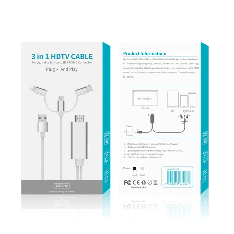 2 в 1 для MHL HDMI кабель для samsung A7 J5/для iPhone X 8 7 6 6 Plus huawei Micro USB к HDMI кабель адаптер HD ТВ разъем