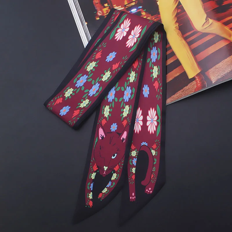 Мы являемся фабрикой шелковый шарф с животным принтом 2020 модный шейный