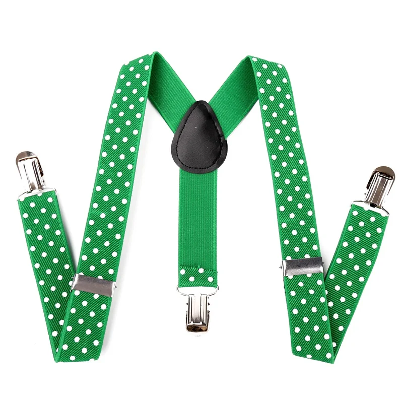 1 шт. Детские подтяжки в горошек с 3 зажимами|Мужские подтяжки| |