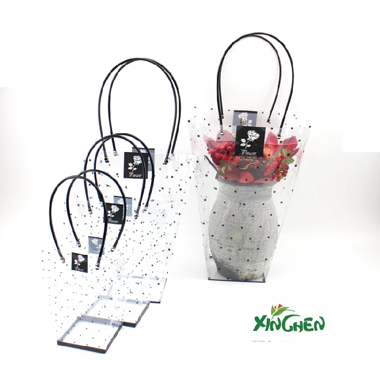 Бесплатная доставка 5 шт. ПВХ в горошек форме трапеции прозрачный горшках бонсай