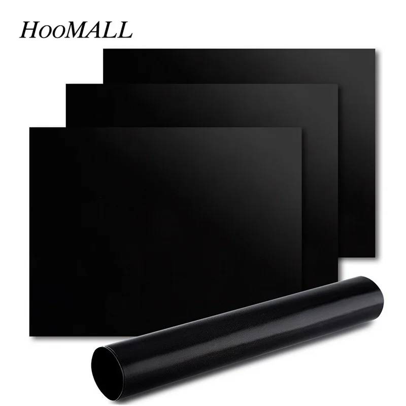 Hoomall 1 шт. антипригарный термостойкий Коврик для барбекю коврик гриля 40x33 см Resuable