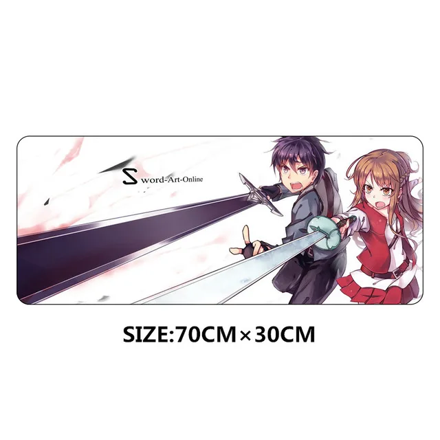 SIANCS XL Большой 70x30 см коврик для мышки с аниме меч искусство онлайн Противоскользящий коврик для мыши для скорости ПК настольный коврик аксессуары для мыши резиновый коврик - Цвет: NO.10