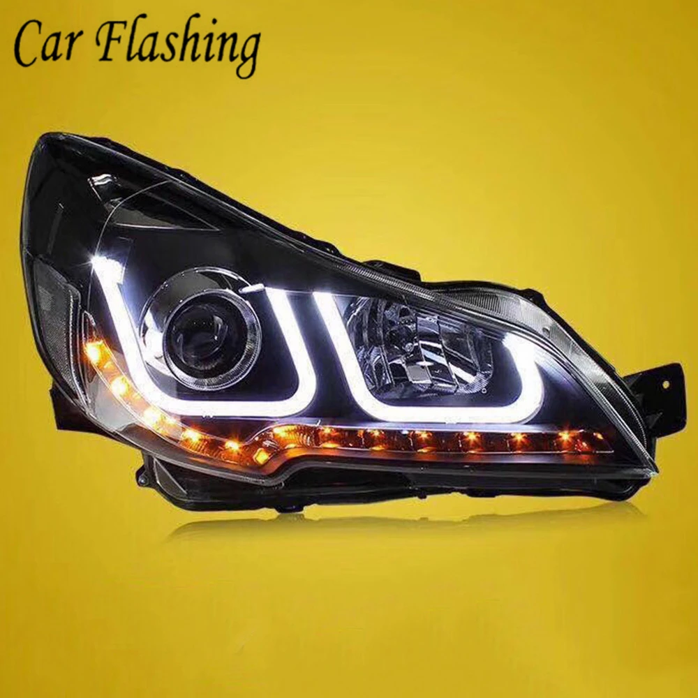1 пара налобный фонарь светодиодный фар глаза ангела фары DRL Bi Xenon Hid Для Sabaru Outback 2010