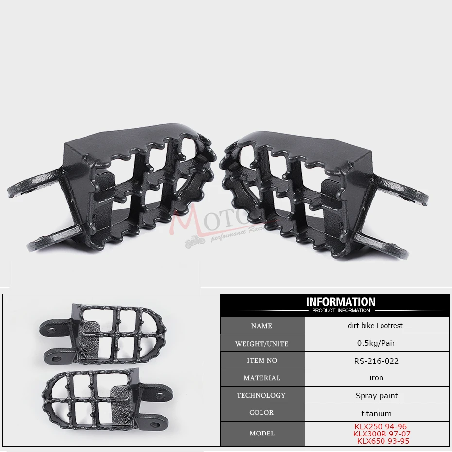 Пит Байк мотоцикл Подножки для Kawasaki KLX250 1994-1996 KLX300R 1997-2007 KLX650 1993 -1995 | Автомобили и