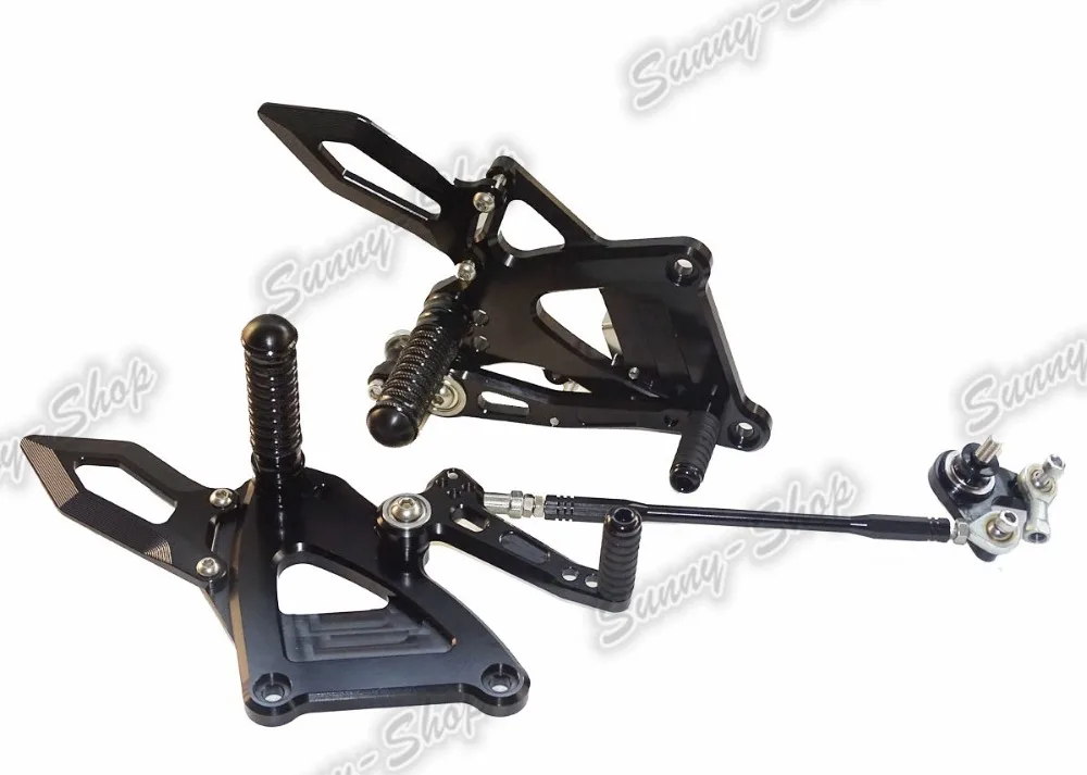 CNC регулируемый Rider задний Набор Rearset подставка для ног черные колышки HONDA CB400F CB500F