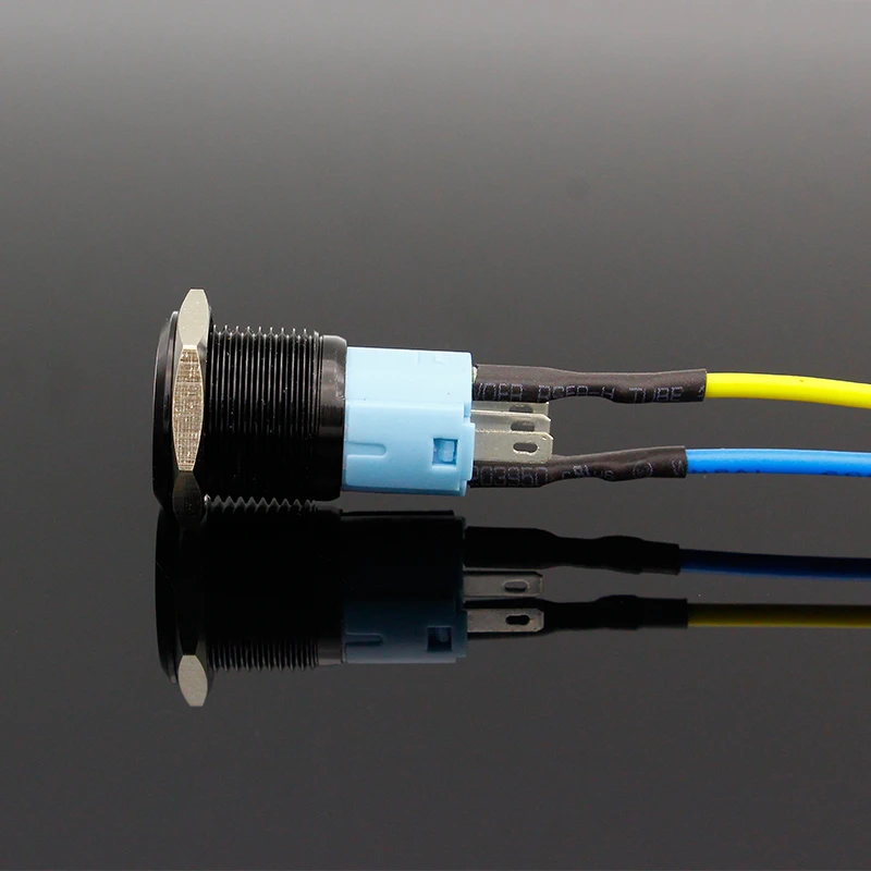 Светодиодный блокирующий 16 мм водонепроницаемый металлический кнопочный