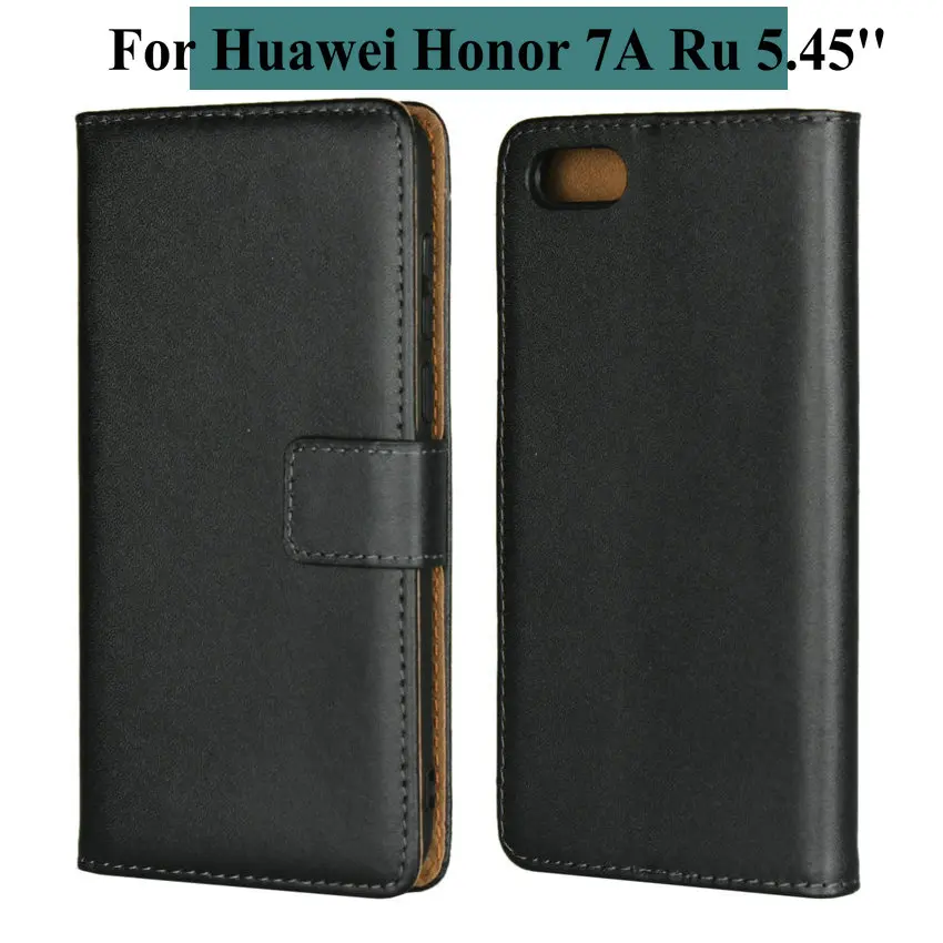 Роскошный кожаный чехол Geunine для Honor 7A DUA-L22, кошелек, слоты для карт, флип-чехол с подставкой для Honor 7A 5,45 ', чехол для телефона
