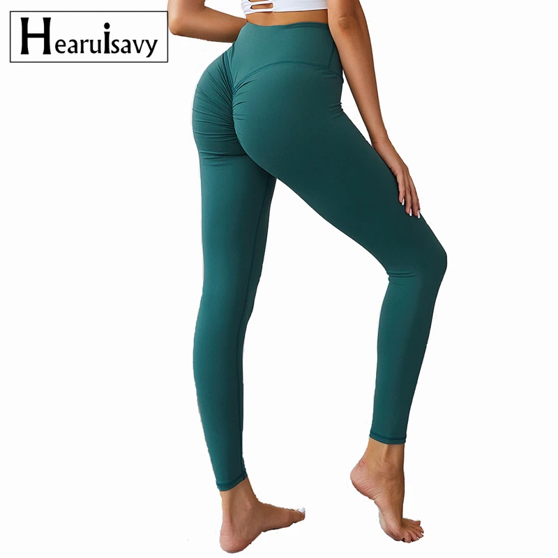 Леггинсы с высокой талией для фитнеса и атлетики женские мягкие нейлоновые штаны