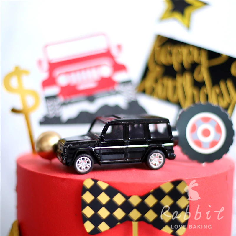 Racing Trophy Hat Tie ONE Cake Toppers Ins Alloy SUV Decor for Birthday Party Wedding Supplies Baking Decoration Sweet Gifts | Дом и сад