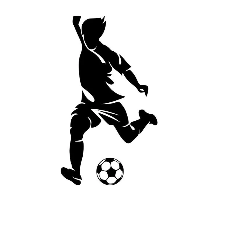 

8.3CM*14.5CM Movement Football Black/Silver Car Sticker Vinyl S9-0159