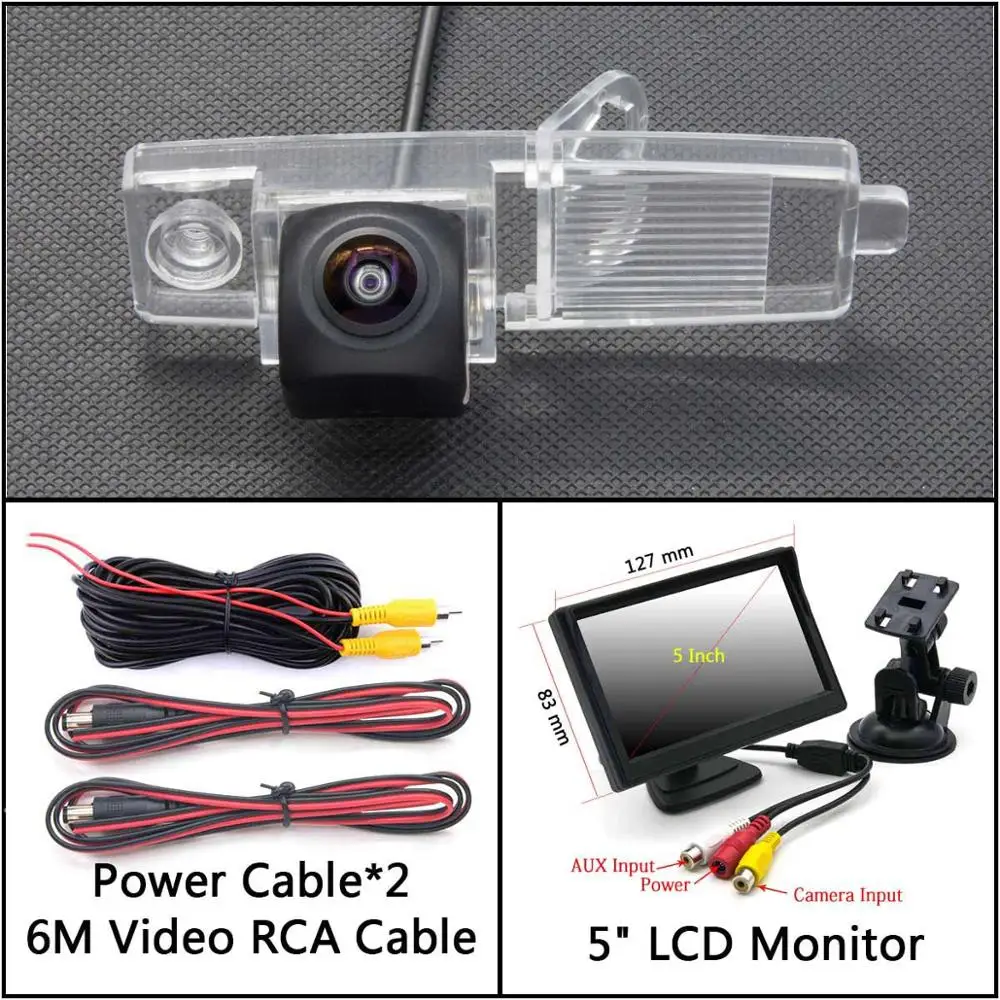 Cam Add 5 inch LCD 175 градусов HD камера заднего вида Камера для Toyota Highlander 2003 2004 2005 2006 2007 2008 2009 2010 2011 2012 автомобильный монитор - Название цвета: Cam Add 5 inch LCD
