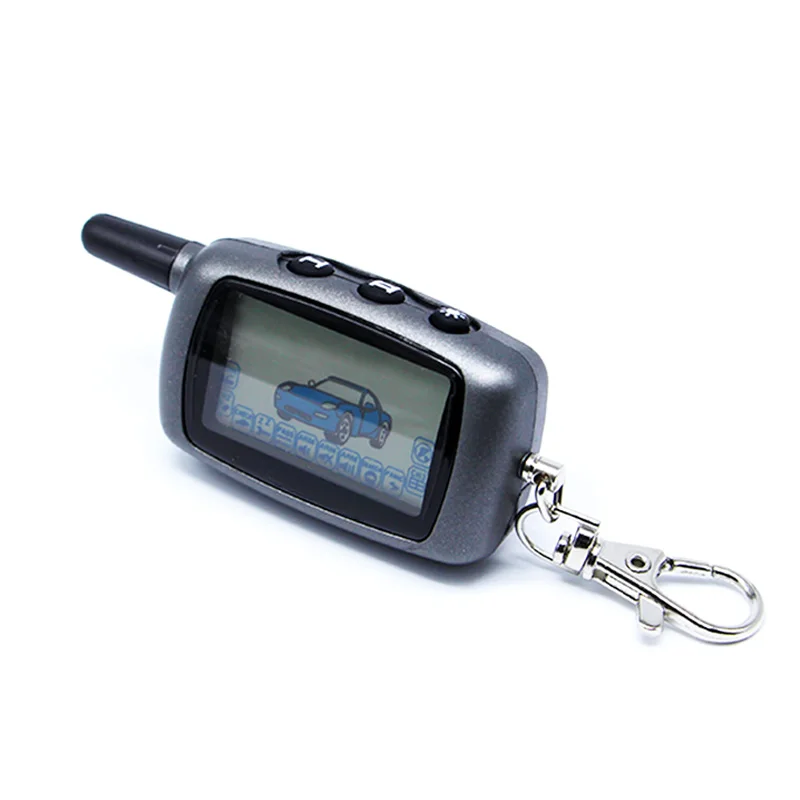 

Free Shipping car keychain starline A6 car remote for A6 lcd remote two way car alarm system /FM transmitter
