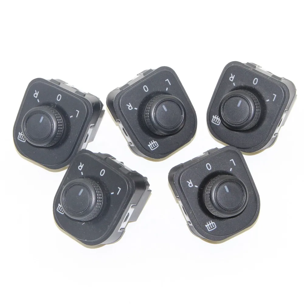 

5PCS For VW Golf 5 6 Jetta MK5 MK6 Wing Mirror Adjustment Switch Exterior RearView Adjust Knob Heating Function 1K0 959 565 N