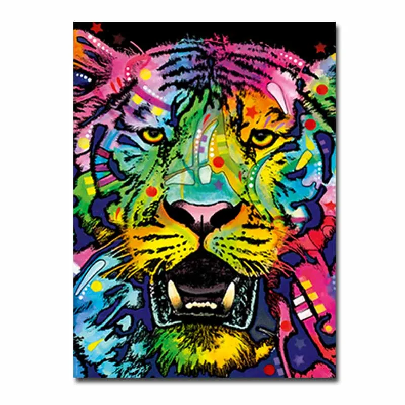 GOODECOR абстрактное животное настенное искусство красочная фотография плакат для
