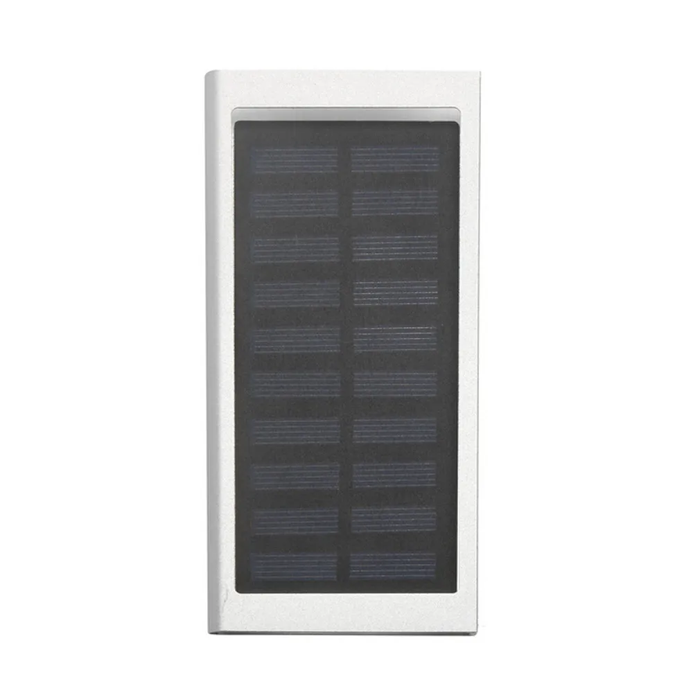 Внешний аккумулятор на солнечной батарее 2 USB LED портативное зарядное устройство