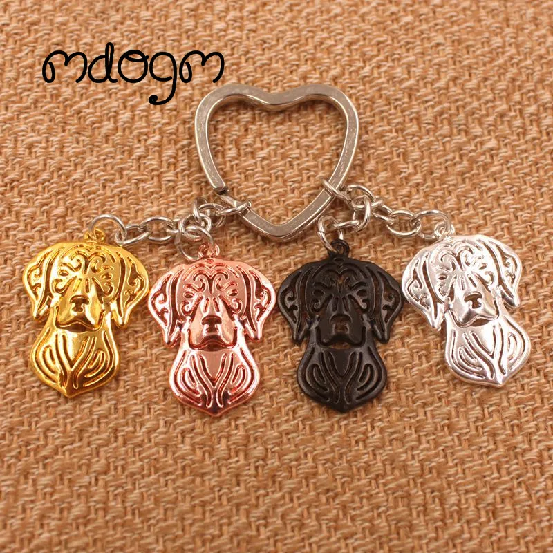 Собака Vizsla животное Золотое серебряное покрытие металлическая ий Брелок с