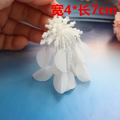 Модные ручной работы из бисера кисточкой патч кулон серьги аксессуары DIY декоративная одежда патч наклейки с отверстиями - Цвет: color  3