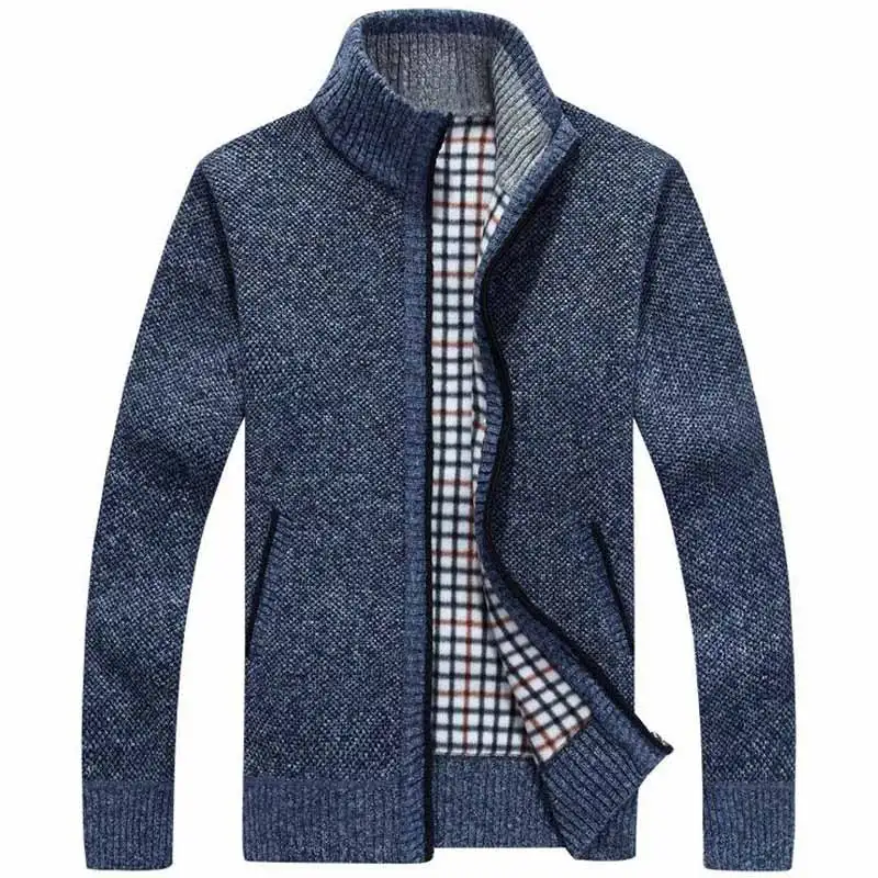 HEE GRAND/мужской свитер повседневный стиль воротник стойка хлопок тонкая шерсть