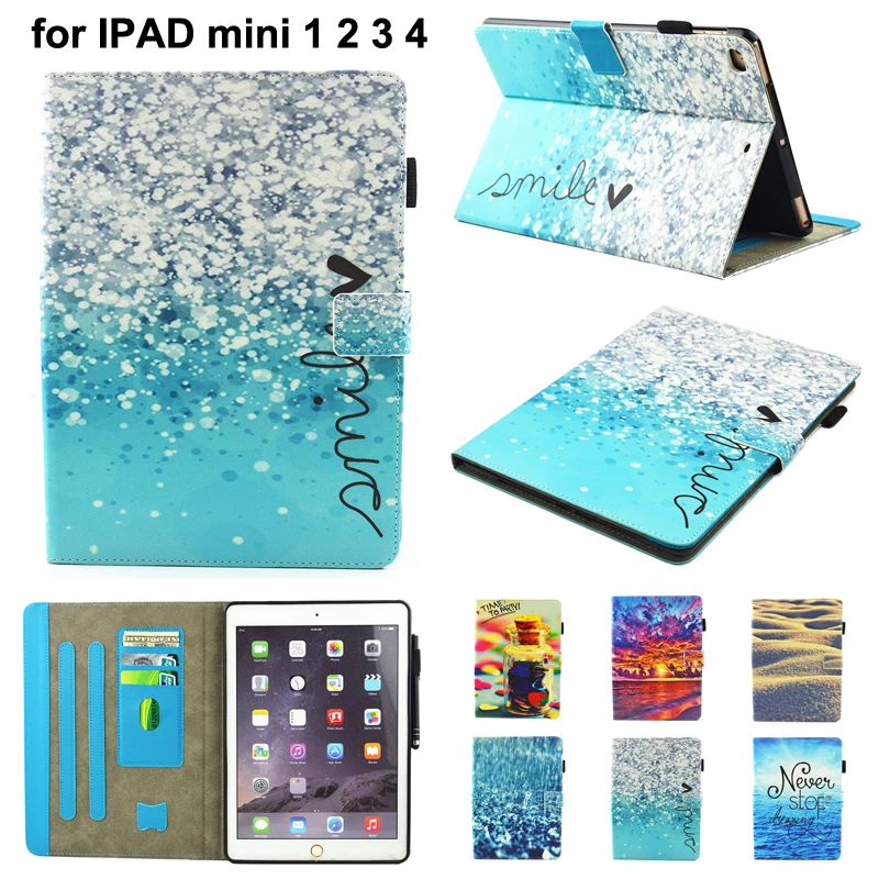 Кожаный чехол подставка с мраморным рисунком для iPad mini 1 2 3 4 мягкий из ТПУ ipad 7 9 &quot
