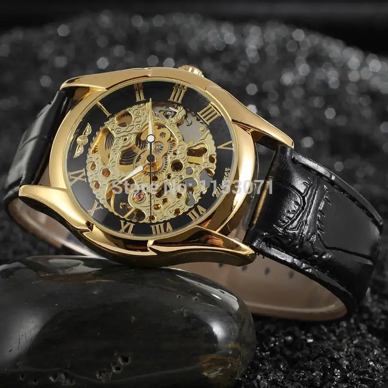 WRG8050M3G1 новые механические мужские часы скелетоны с подарочной коробке черная