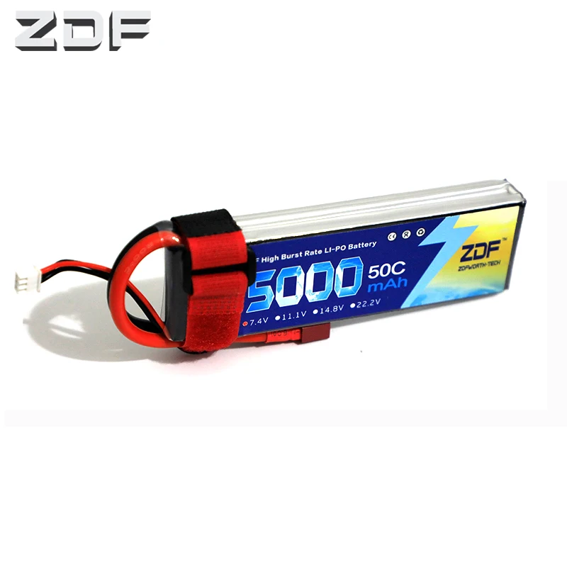 Аккумулятор Lipo ZDF RC 7 4 в 5000 мАч 50C 100C 2S аккумулятор для РУ AKKU автомобиля лодки