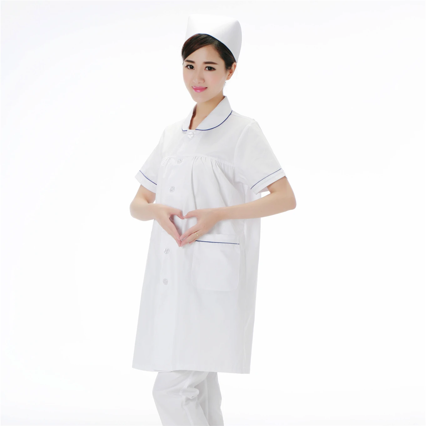 

Одежда для беременных женщин, медсестры, летние платья с короткими рукавами, белое пальто для беременных женщин, аптеки большого размера, ко...