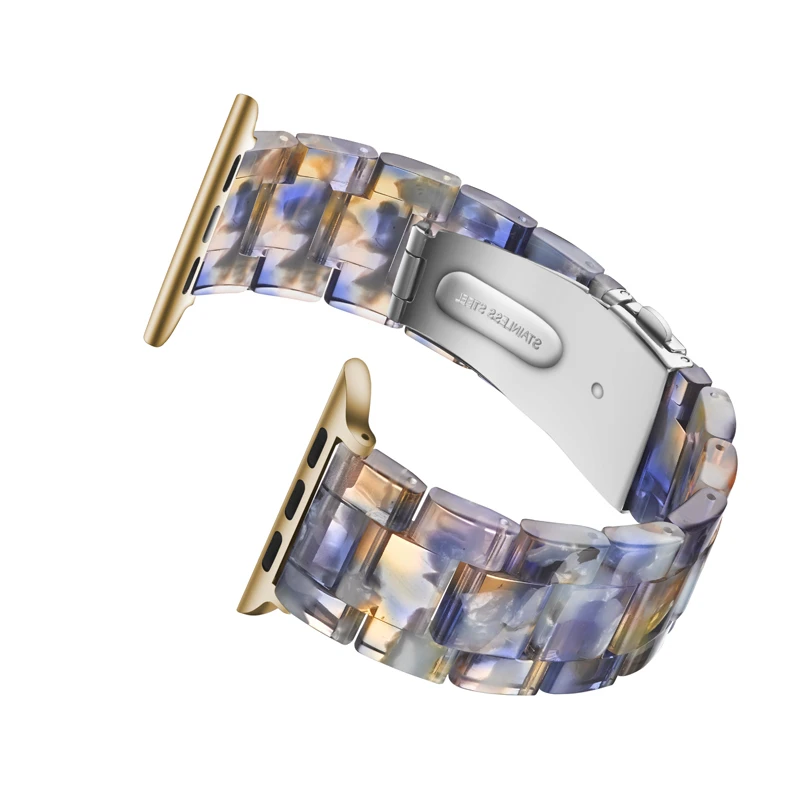 Новые ремешки для часов браслет из смолы аксессуары Apple Watch 38/40/42/44 мм имитация