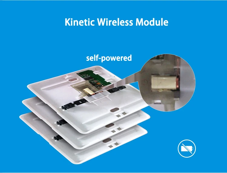 Augreener kinetic remote control wireless wall switch no battery wire light home for or lamp 3 colors | Обустройство дома