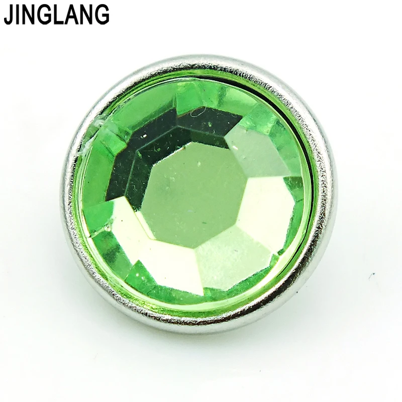 Модные инкрустированные 3 цвета Пластиковые Кристальные круглые застежки из