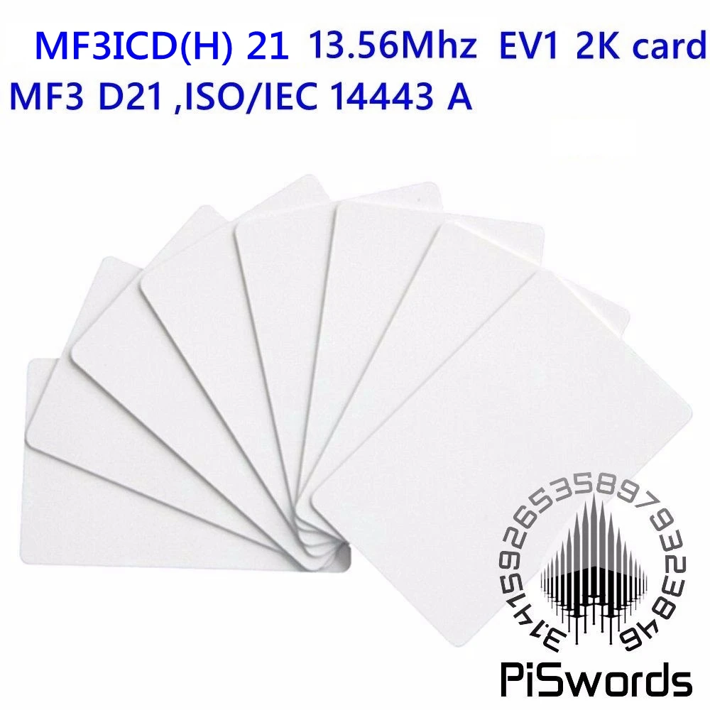 MF3ICD (H) 21 M3 IC D21 2K 13 56 МГц ISO14443A ПВХ NFC RFID пустая карта|card card|card blanksic card |