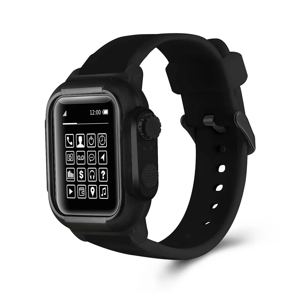 Laforuta водонепроницаемый чехол для Apple Watch 4 с силиконовым ремешком 44 мм 40 мм iWatch ремешок ударопрочный бампер крышка спортивный ремешок полосы