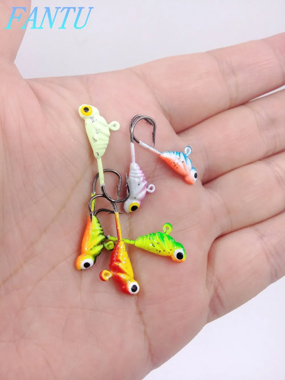 FANTU Mini Metal Fishing Lure Hooks Winter Ice Jig Hook 10# Lead Fish Bait | Спорт и развлечения