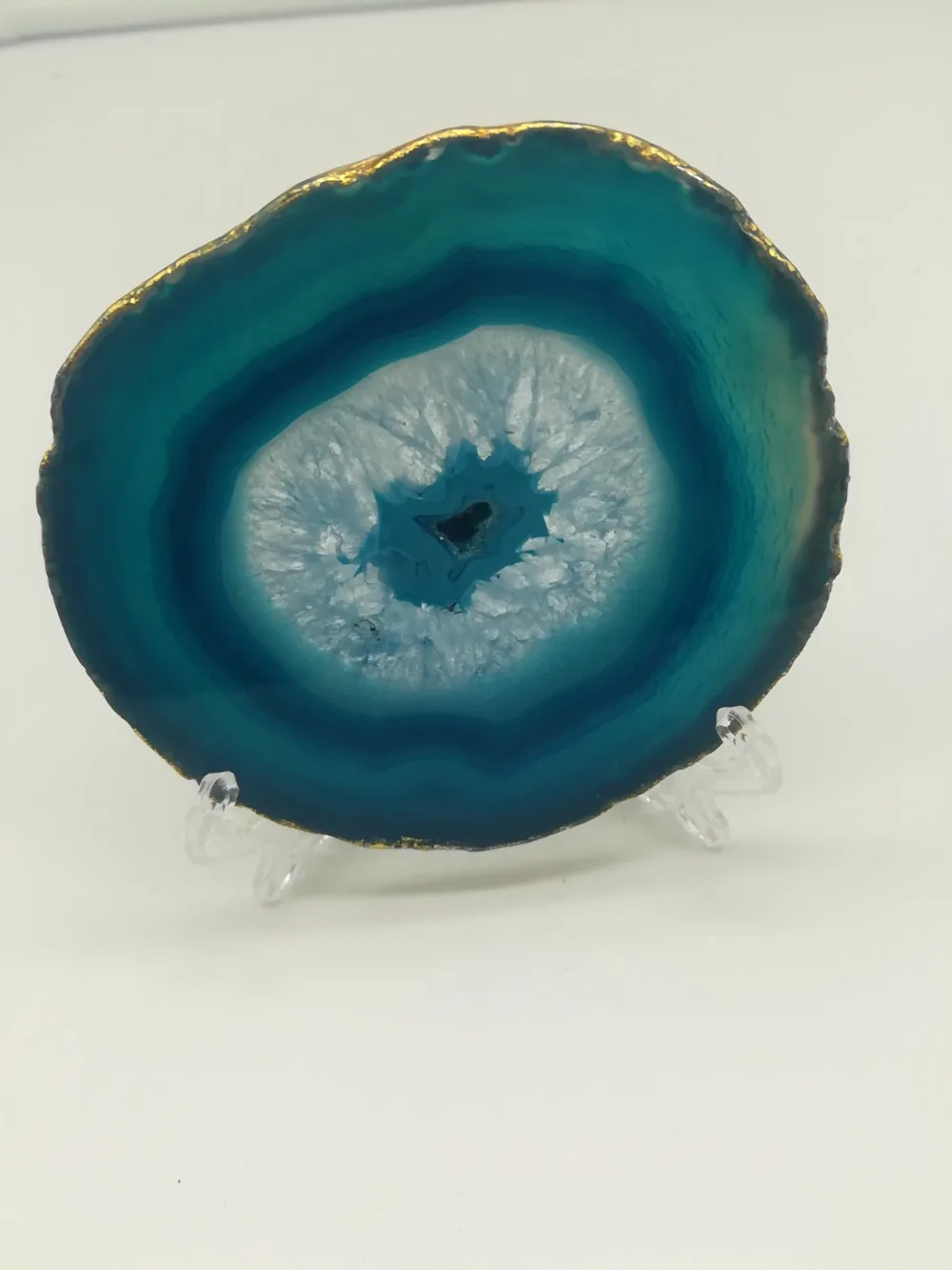 Grand agate bleue Geode Poli Cristal Quartz | Дом и сад