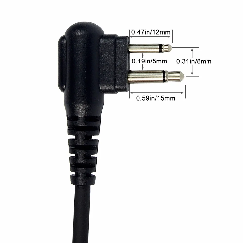 Retevis 2Pin M Plug Walkie Talkie Speaker Microphone Side PTT For Motorola GP68/GP88/GP300/GP2000/CT150/P040 DEP450 EP450
