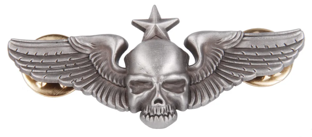 Американская армия 101ST металлический значок в форме крыла парашют Череп INSIGNIA - 38055