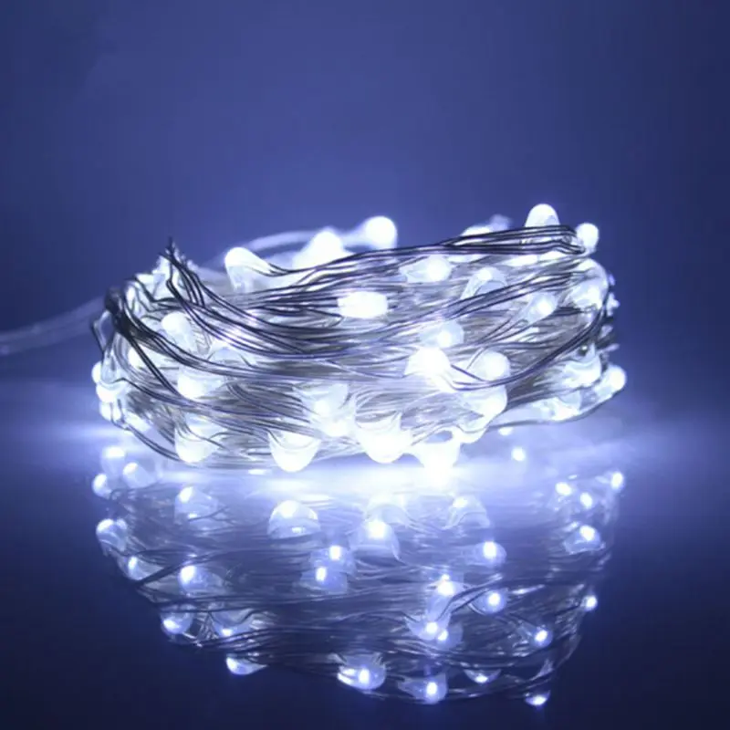 12 В постоянного тока медная проволока светодиодная гирлянда 10m100leds