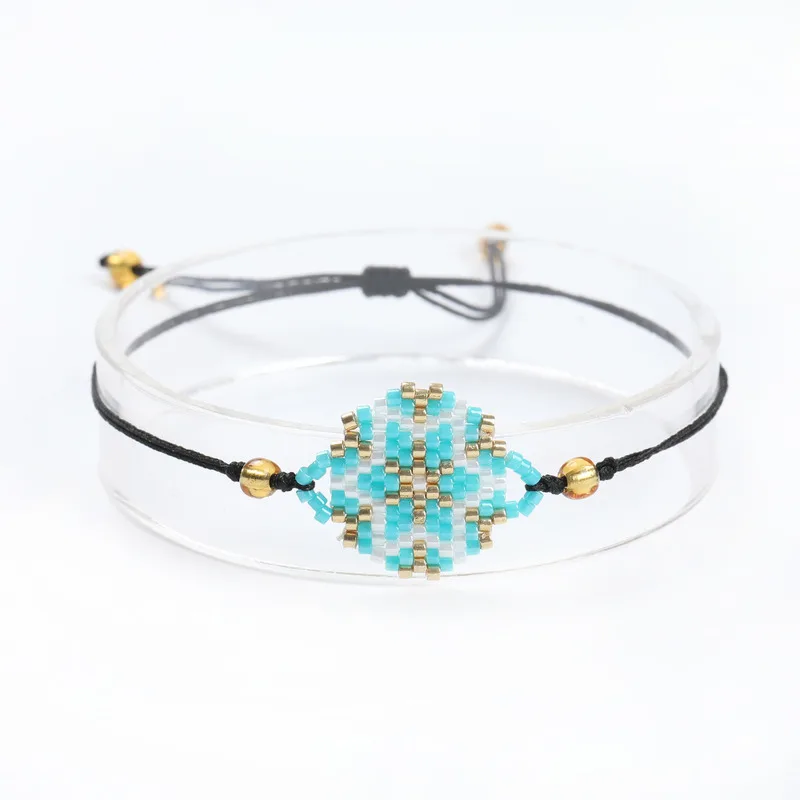 MI-B180277 SHINUSBOHO Delicas браслеты с бусинами Beetle Bestfriend браслеты для женщин подарок ткацкий станок двойная палубная веревка браслет для мужчин ювелирные изделия с цветами - Окраска металла: MI-B180277