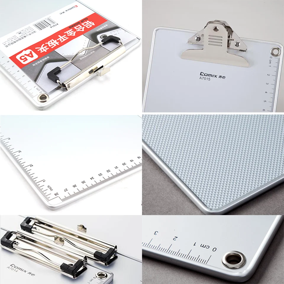 1 шт. переработанный сверхмощный алюминиевый планшет с зажимом для бумаги