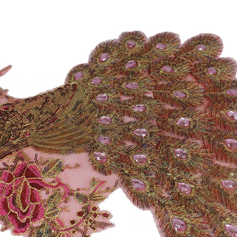 10 шт. Кружевная аппликация в виде павлина|garment accessories|embroidered lacelace fabric |