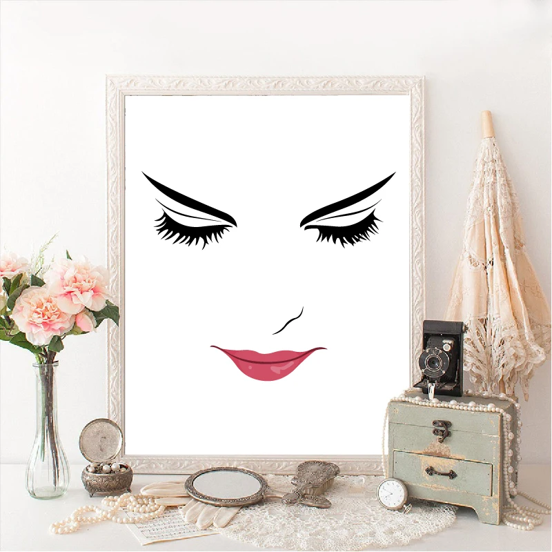 Красивая уверенная женщина портрет иллюстрации плакаты и принты современный