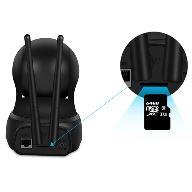 Hiseeu fh5 потребителей видеокамера 720 P 1.0mp h.264 wi-fi TF карты запись видео двухстороннее