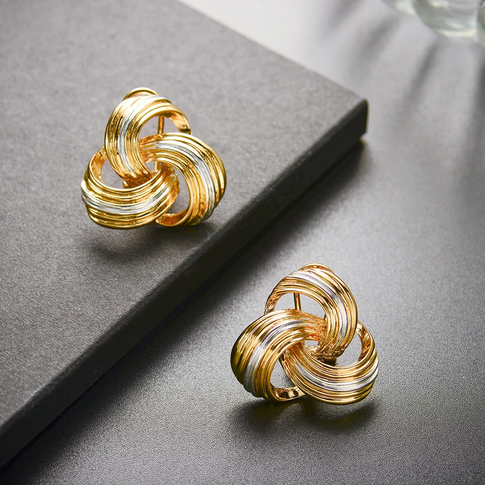 Viennois трендовый узел Французская заколка серьги гвоздики простой дизайн модные