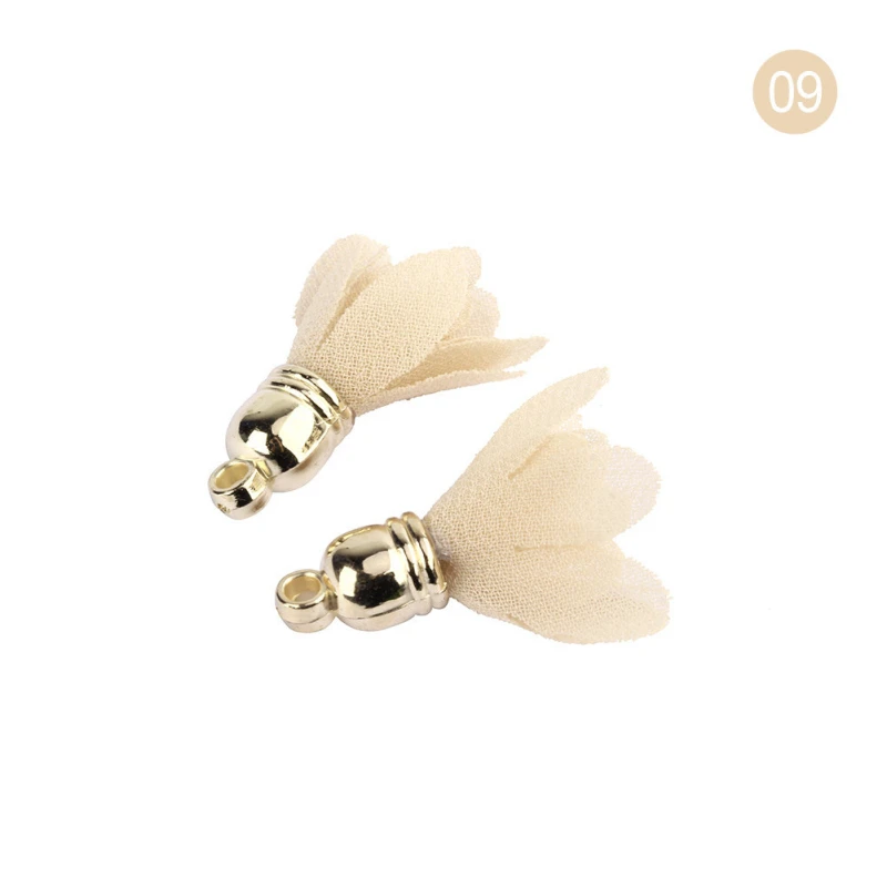 Nude color 10 шт. мини металлическая Кепка цветок Кисточки для ювелирные изделия в стиле "Бохо" Сделай сам ремесла поставки браслет ожерелье серьги Поиск Аксессуары - Цвет: Nude color