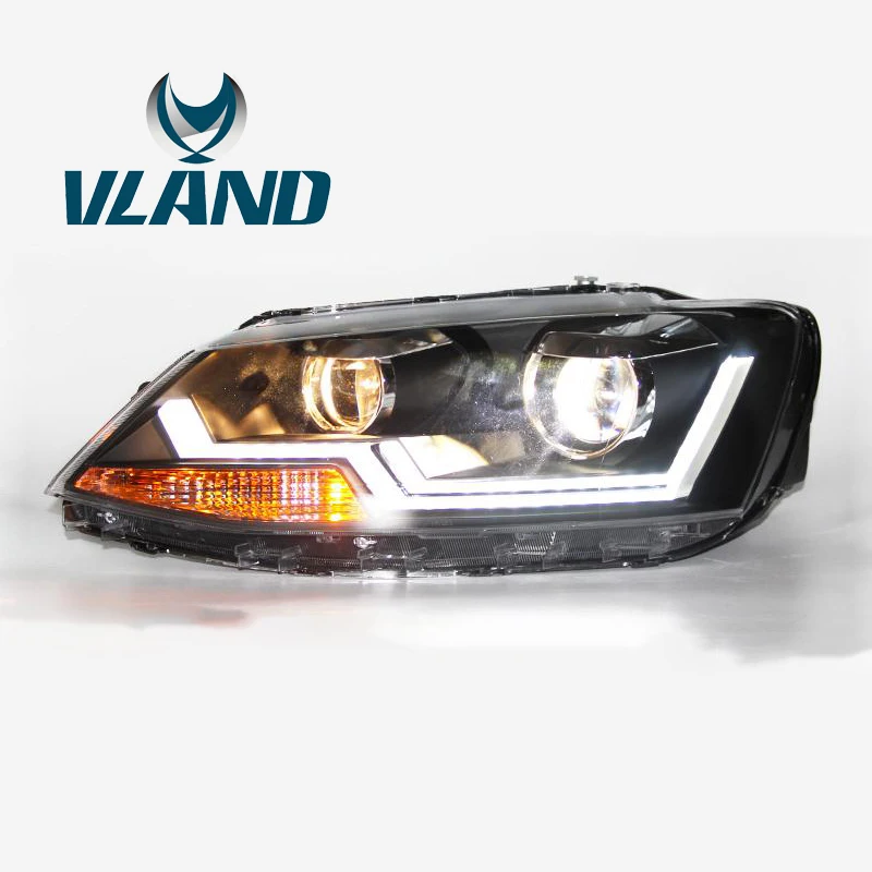 

Vland Factory Car Accessories Head Lamp for Jetta 2012-2015 for Sagitar Headlight with DRL H7 Xenon