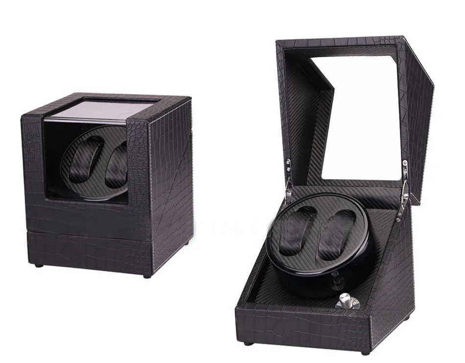 LISM деревянные авто часы намотки неправильной формы Прозрачная крышка наручные