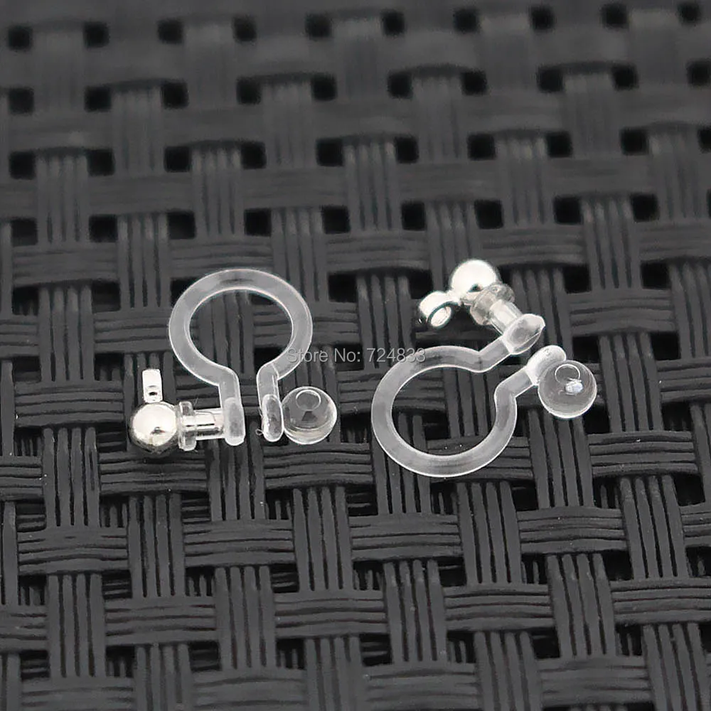 Серьги из нержавеющей стали без проколов пластиковые прозрачные U-образные