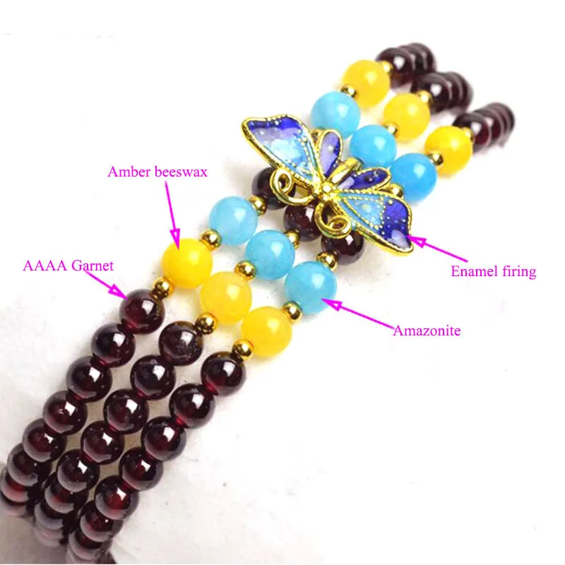 Бутик AAA гранатовые браслеты для женщин натуральный камень DIY ювелирные изделия 4