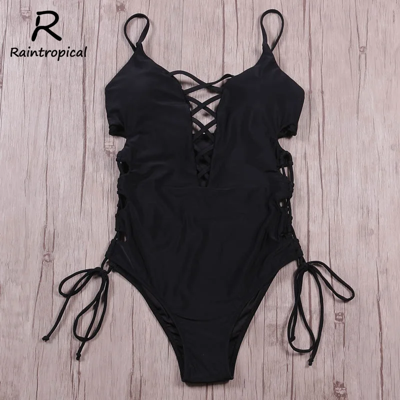 Женский купальник с открытой спиной Raintropical Цельный монокини пляжная одежда 2019 |